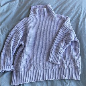 Aerie lavender oversized turtleneck